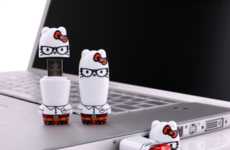 Nerdy Cartoon Kitty USBs