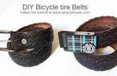 Upcycled Bike Tire Belts