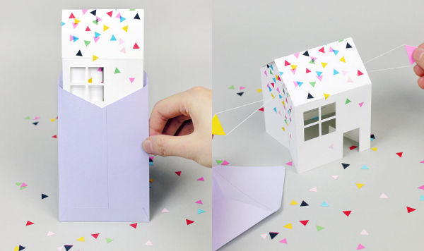 3D Paper House Invitations