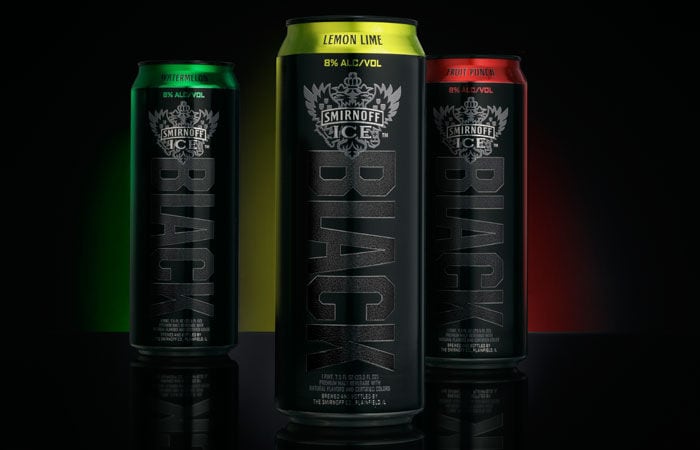 Matte Black Beverage Cans