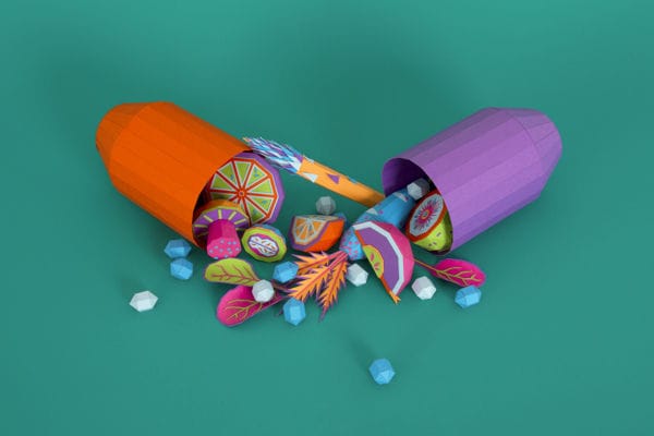 Medication-Inspired Paper Art