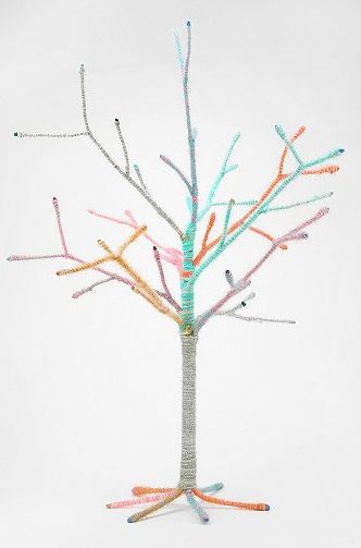 Spindly Yarn-Wrapped Trees