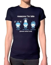 Comical Tardiness Excuse Tops Image 2