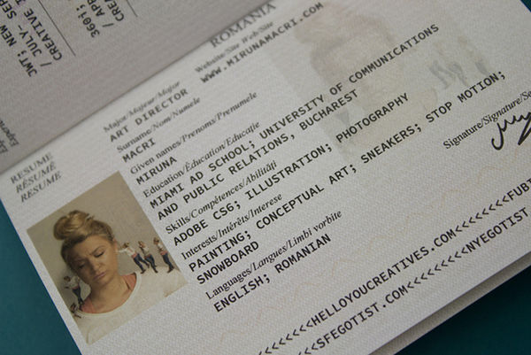 Passport-Inspired Resumes