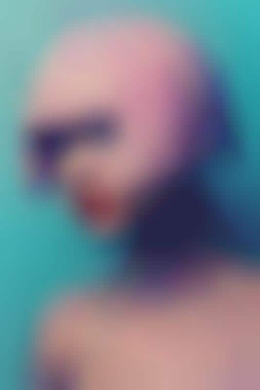 Electric-Hued Wig Portraits