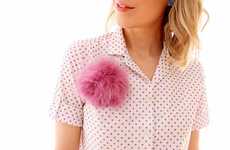 Puffy Pom Pom Brooches