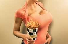Fake Boobs To Sell Fries