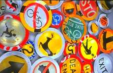 Dining on Recycled Traffic Signs