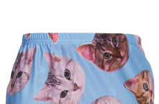 Feline Face-Patterned Skirts
