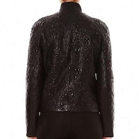Floral Leather Jackets Image 5