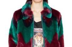Two-Toned Vibrant Fur Coats