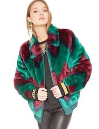 Two-Toned Vibrant Fur Coats Image 3