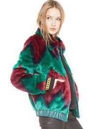 Two-Toned Vibrant Fur Coats Image 4