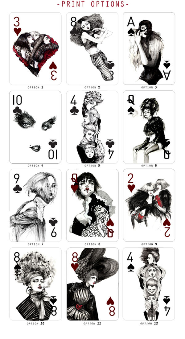 Fashion Illustration Playing Cards