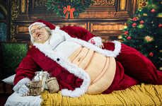 Grotesquely Obese Santa Displays