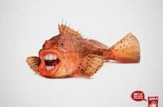 Surreally Mouthed Fish Ads