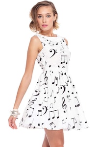 Musically Printed Mini Dresses Image 2