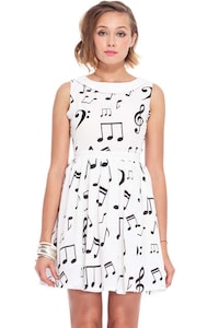 Musically Printed Mini Dresses Image 3