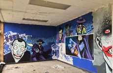 Abandoned Cartoon Graffiti Murals