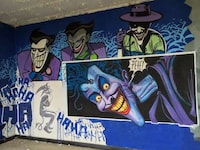 Abandoned Cartoon Graffiti Murals Image 2