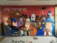 Abandoned Cartoon Graffiti Murals Image 5