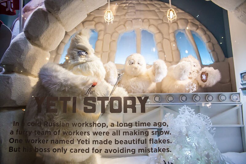 Yeti Storybook Window Displays