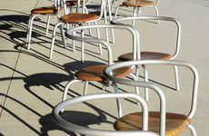 Curved Wireframe Seating
