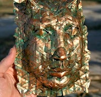 Geometric Textured Paper Masks Image 3