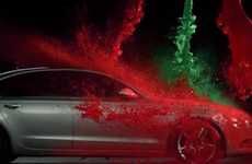 Holiday Paint-Splattered Cars