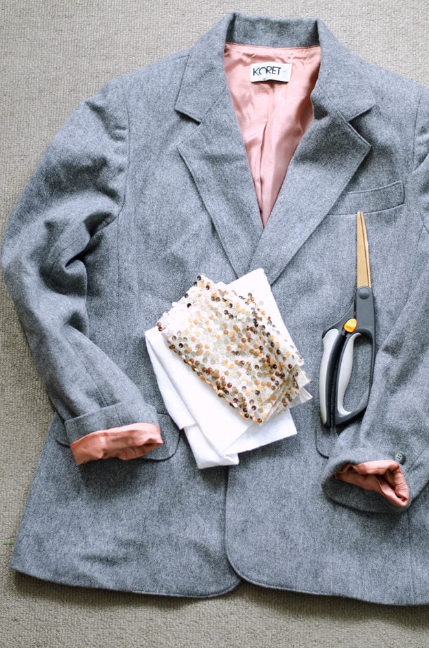 Stylish Sequin Jacket Accents