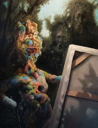 Creepy Apocolyptic Canvas Paintings Image 6