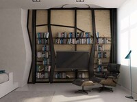 Warped Sculptured Apartment Walls Image 7