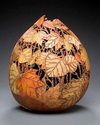 Intricately Carved Gourds Image 3