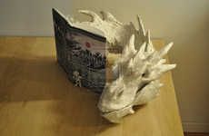 3D Paper Dragon Sculptures