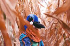 Surreal Avian Knitted Costumes
