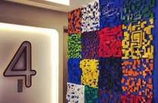 Intricate LEGO Hotel Murals