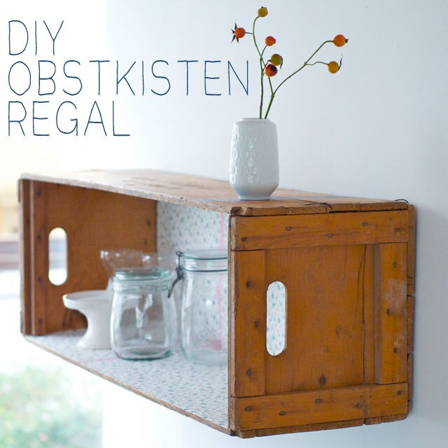 Upcycled Crate Shelves