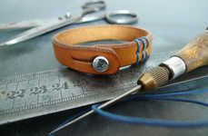 Custom Leather Denim Bracelets