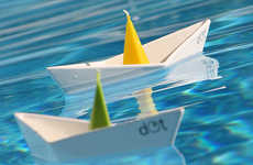 Paper Sailboat Taper Stands