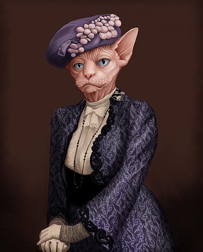 30 Fancy Feline Illustrations