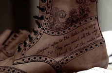 Hipster Tattooed Leather Footwear