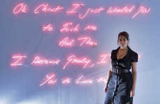 Neon Word Installation Art