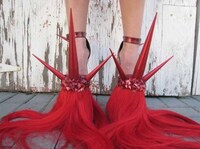 Spiked Wig-Wearing Heels Image 4