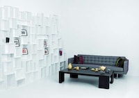 Vibrant Geometric Book Shelves Image 2
