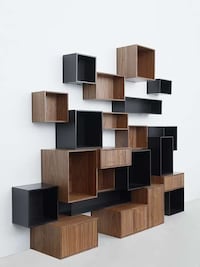 Vibrant Geometric Book Shelves Image 4