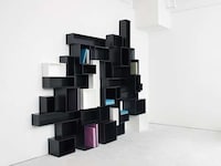 Vibrant Geometric Book Shelves Image 5