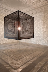 Illuminating Wooden Carved Cubes Image 2