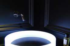 Illuminating Circular Bathroom Sinks