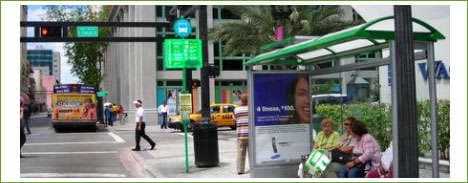 Solar Powered Bus Stop Ads