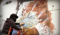 Abandoned Shipwreck Graffiti Art Image 2